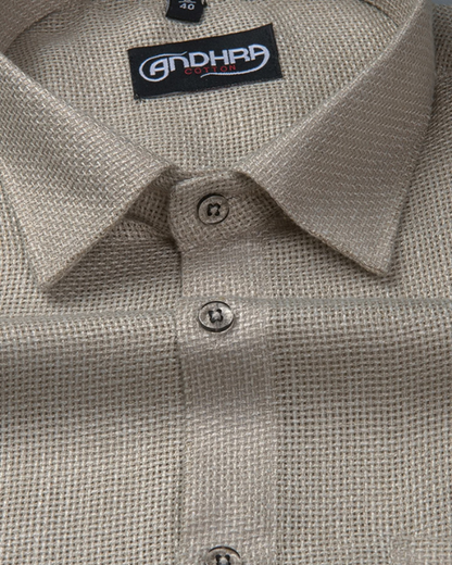 Matty Jute Linen Light Fone Colour Shirts for Men