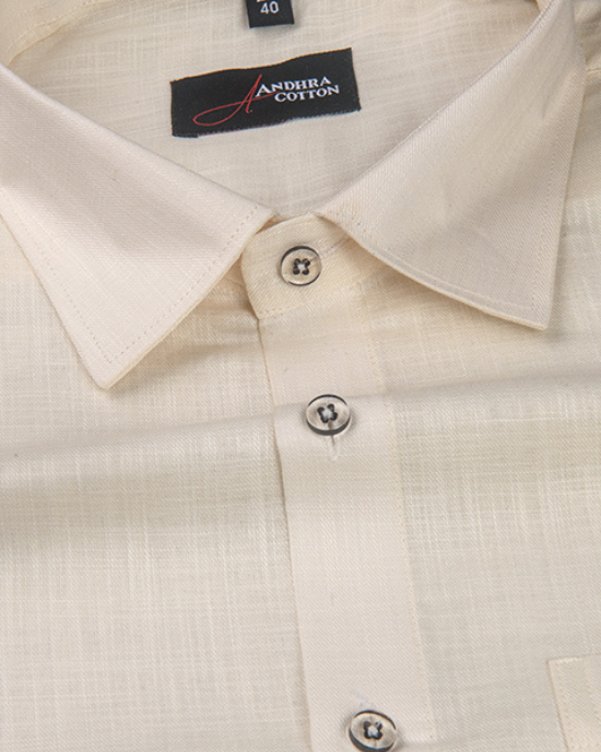 Bristol Linen Cream Colour Shirts for Men