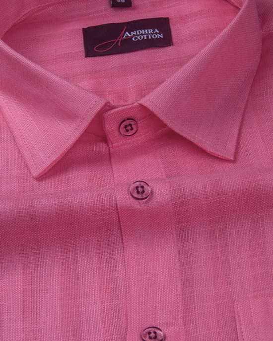 Linen Lining Dark Pink Colour Shirts for Men