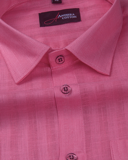 Linen Lining Dark Pink Colour Shirts for Men