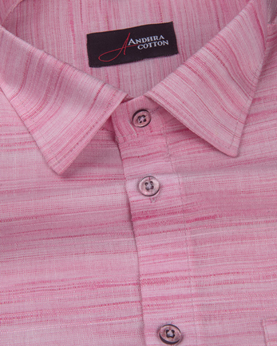 Ethenik Khadi Pink Colour Shirt for Men