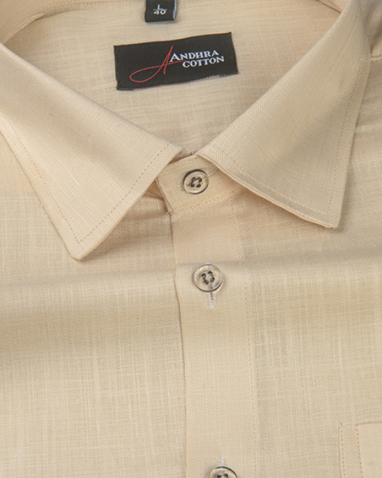 Bristol Linen Butter Colour Shirts for Men