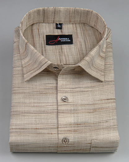Ethenik Khadi Fone Colour Shirt for Men
