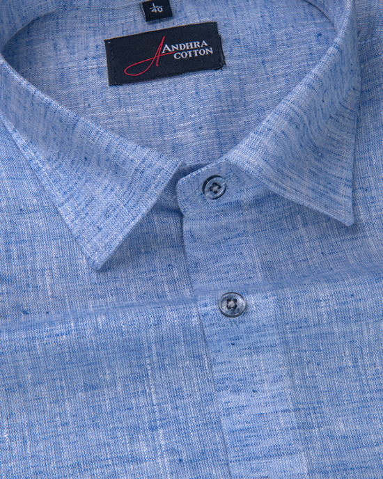 Linen Blue Colour Shirts for Men