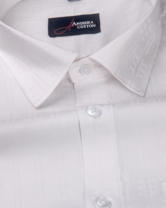 Jaquat White Sobar Banket Design Shirts for Men
