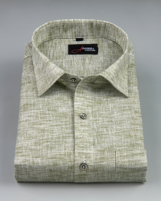 Linen Green Colour Shirts for Men