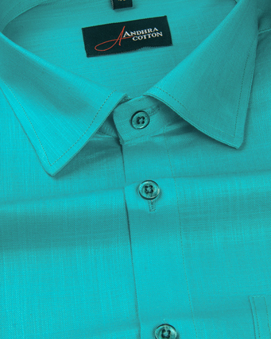 Bristol Linen Rama Green Colour Shirts for Men