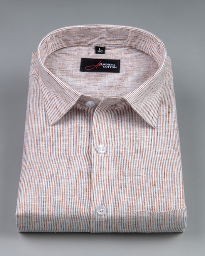 Bayview Linen Light Maroon Colour Shirts For Men