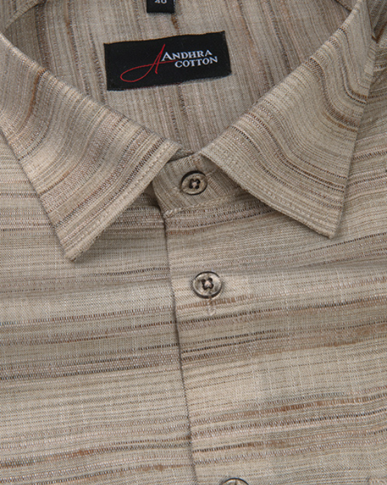 Ethenik Khadi Fone Colour Shirt for Men