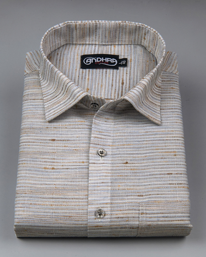 Swadeshi Khadi Gray Colour Shirts for Men