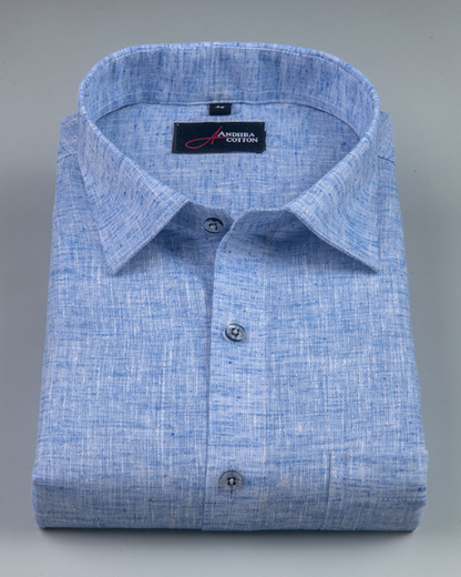 Linen Blue Colour Shirts for Men