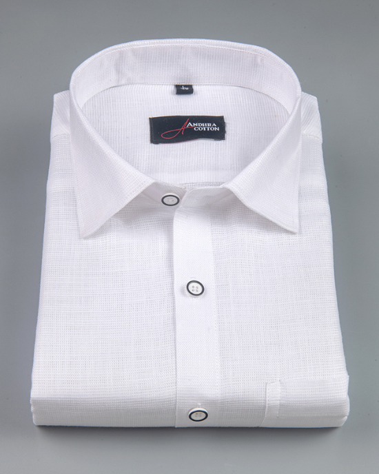 Casa Linen White Colour Shirts for Men