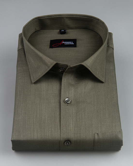 Bristol Linen Mehendi Colour Shirts for Men