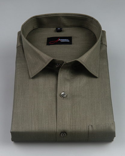 Bristol Linen Mehendi Colour Shirts for Men