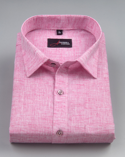 60 Lea Linen Pink Colour Shirts for Men