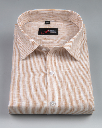 Bayview Linen Light Fone Colour Shirts For Men