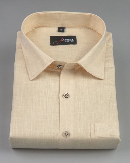Bristol Linen Butter Colour Shirts for Men