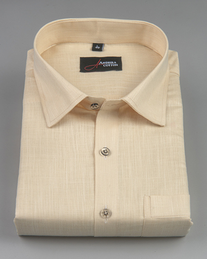 Bristol Linen Butter Colour Shirts for Men