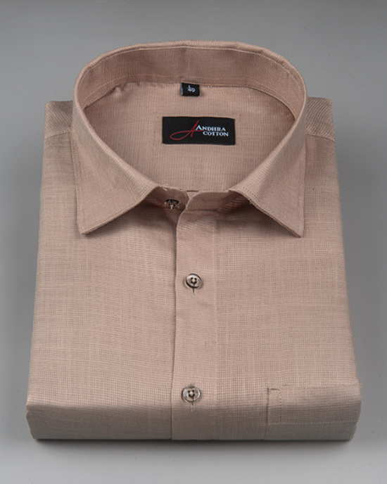 Casa linen peach colour shirts for men