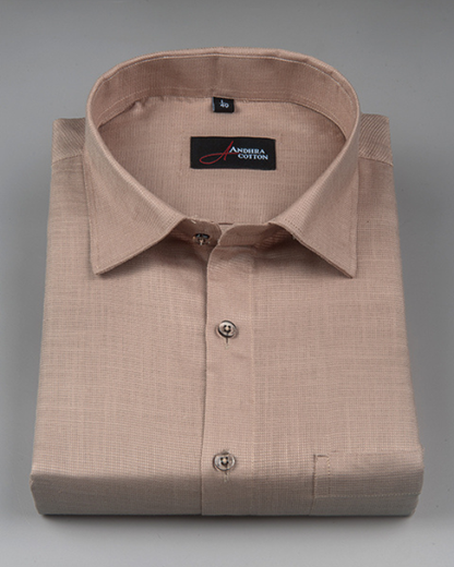 Casa linen peach colour shirts for men