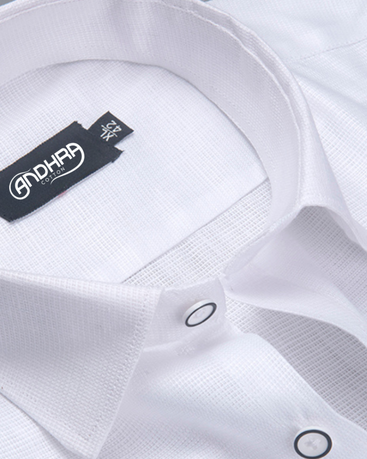 Italian Linen Structure White Shirts for Men