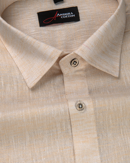 Linen Light Fawn Colour Shirts for Men