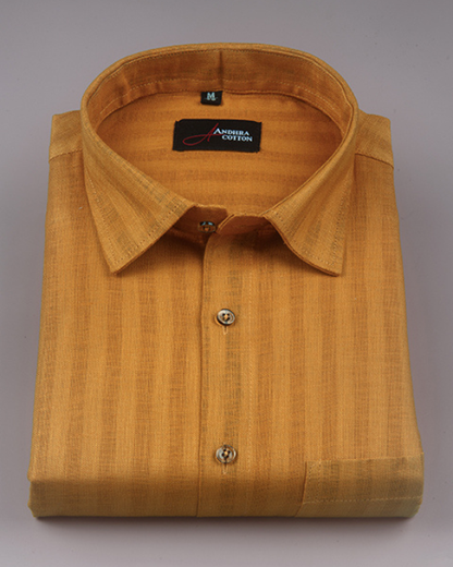 Linen lining Golden Fone Colour Shirts for Men