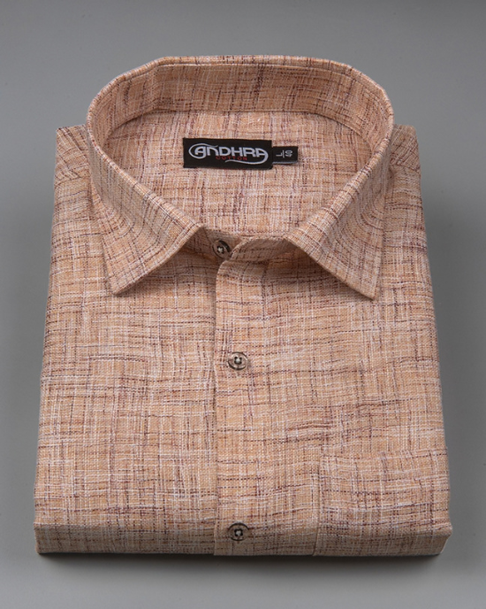 Mofatlal Khadi Marrun Red Shade Colour Shirts for Men
