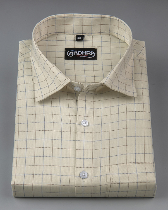 Arvind Mofatlal Fone Colour with Checks Shirts for Men