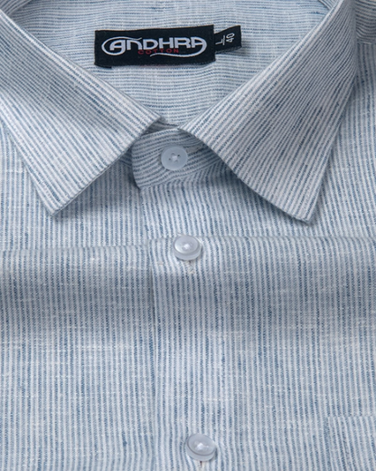 Bayview Linen Sky Blue Colour Shirts for Men
