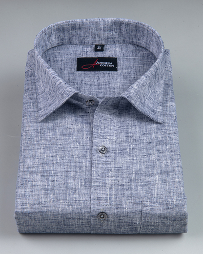 Linen Neavy Blue Colour Shirts for Men