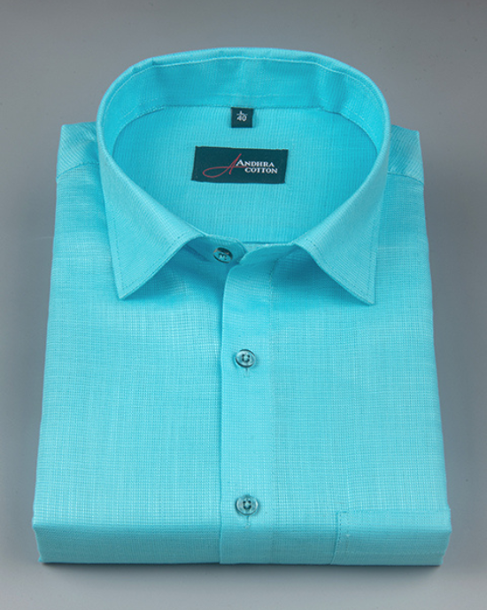 Casa linen rama blue colour shirts for men