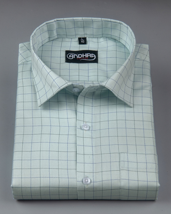 Arvind Mofatlal Light Sky Blue Colour Checks Shirts for Men