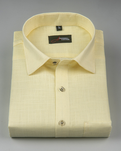 Casa linen yellow colour shirts for men