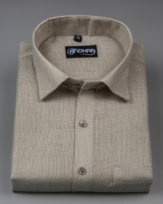 Matty Jute Linen Light Fone Colour Shirts for Men