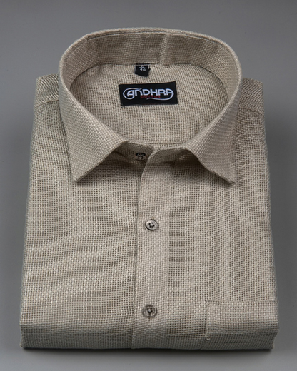 Matty Jute Linen Light Fone Colour Shirts for Men
