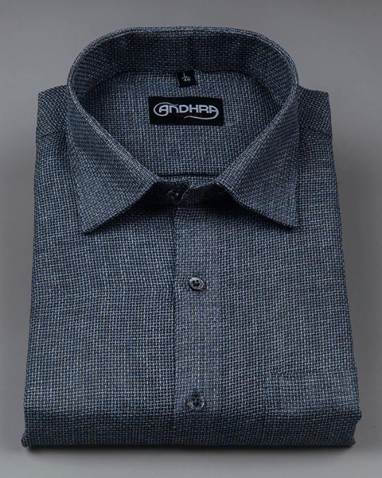 Matty Jute Linen Still Gray Colour Shirts for Men