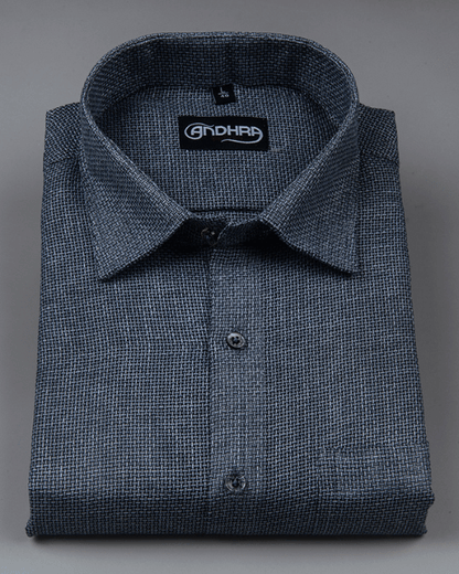 Matty Jute Linen Still Gray Colour Shirts for Men