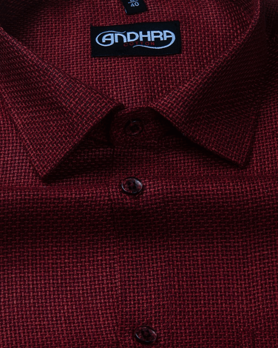 Matty Jute Linen Marrun Colour Shirts for Men