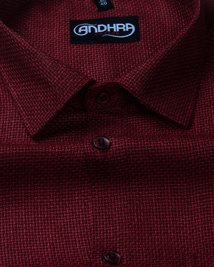Matty Jute Linen Marrun Colour Shirts for Men