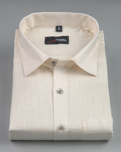 Bristol Linen Cream Colour Shirts for Men