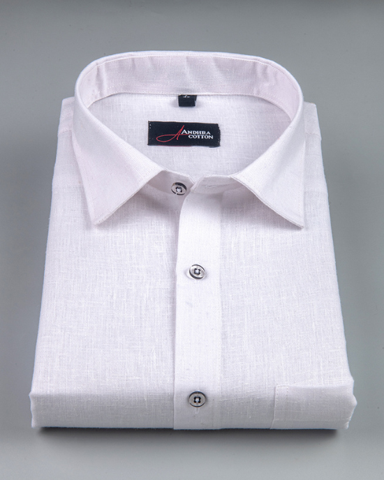 Linen White Colour Shirts for Men
