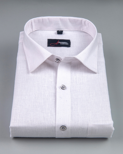 Linen White Colour Shirts for Men