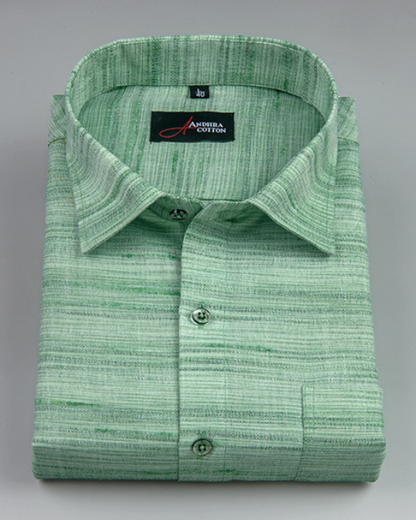 Ethenik Khadi Green Colour Shirt for Men