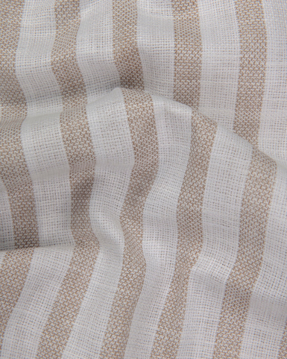 Jute Linen White with Fone Patta Shirts for Men