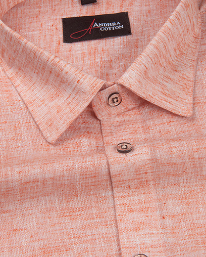 60 Lea Linen Light Orange Colour Shirts for Men