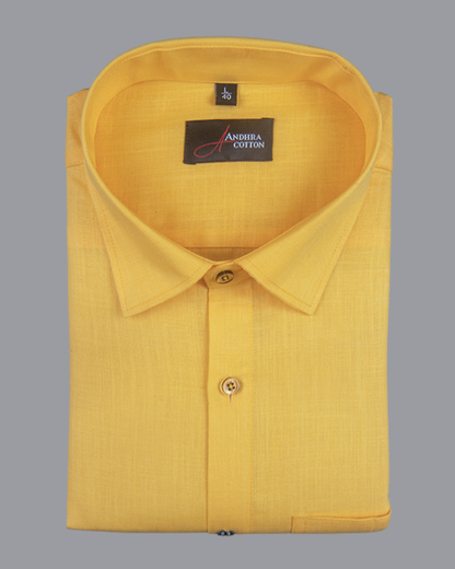 Bristol Linen Dark Yellow Colour Shirts for Men