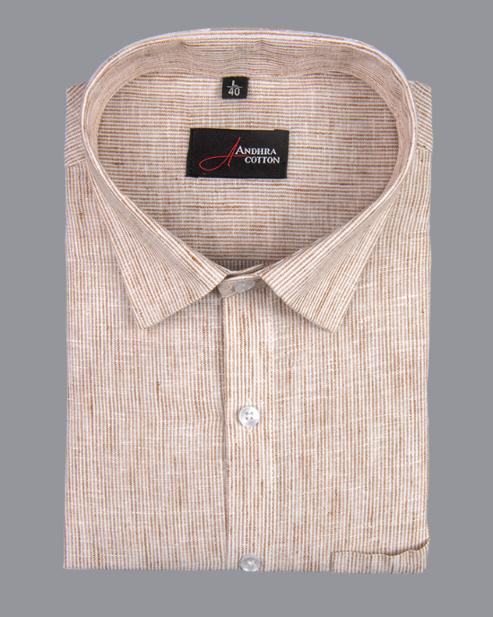 Bayview Linen Light Fone Colour Shirts For Men