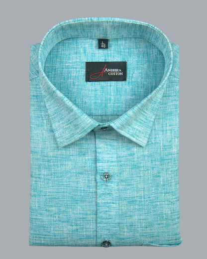 60 Lea Linen Rama Blue Colour Shirts for Men