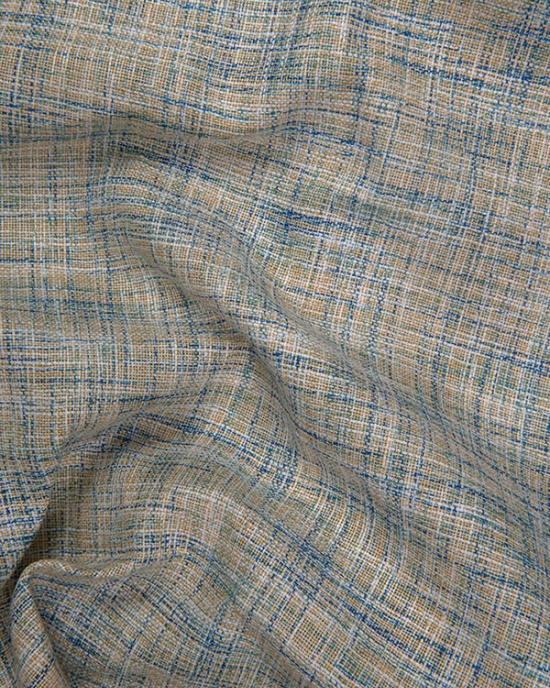 Mofatlal Khadi Fone Blue Mix Colour Shirts for Men